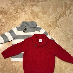 Two Old Navy Size 12-18 Months Boys Sweaters